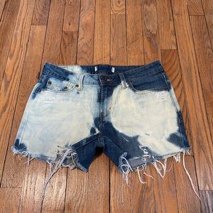 Vintage Levi’s Tye Dyed Cut Off Distressed Shorts